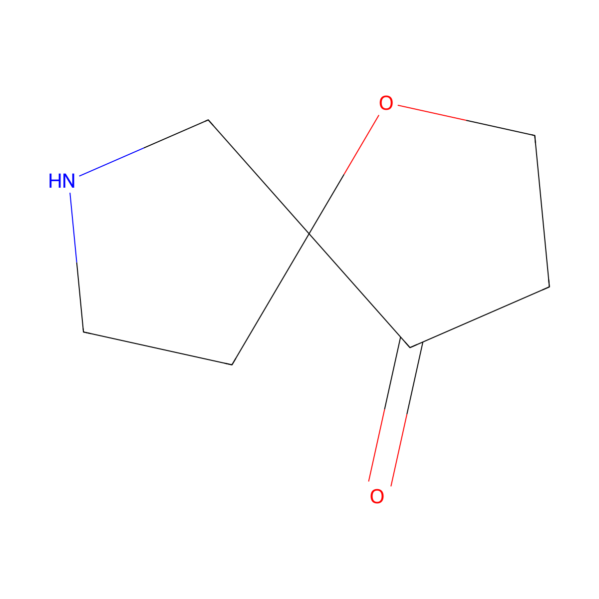1-Oxa-7-azaspiro[4.4]nonan-4-one molecular structure, CAS 2680814-38-2