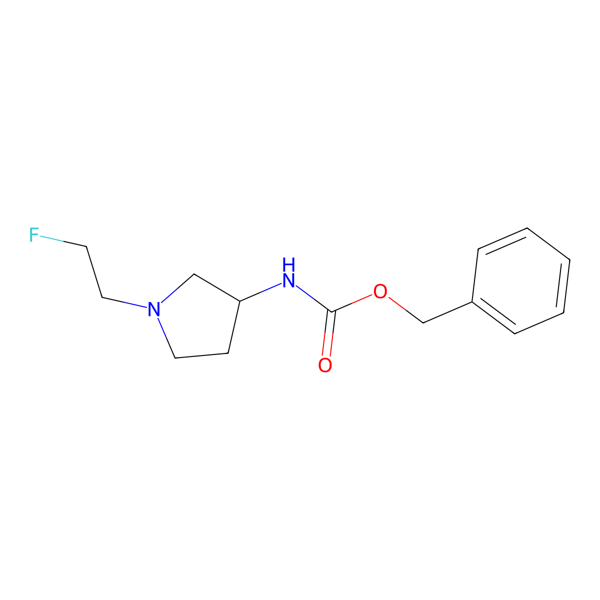 benzyl N-[1-(2-fluoroethyl)pyrrolidin-3-yl]carbamate molecular structure, CAS 2680814-40-6