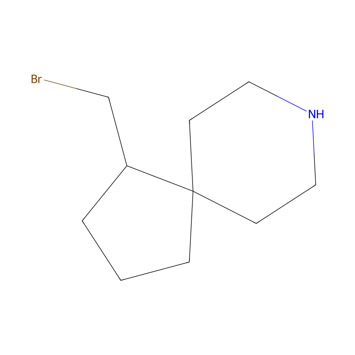 1-(Bromomethyl)-8-azaspiro[4.5]decane molecular structure, CAS 2680814-47-3