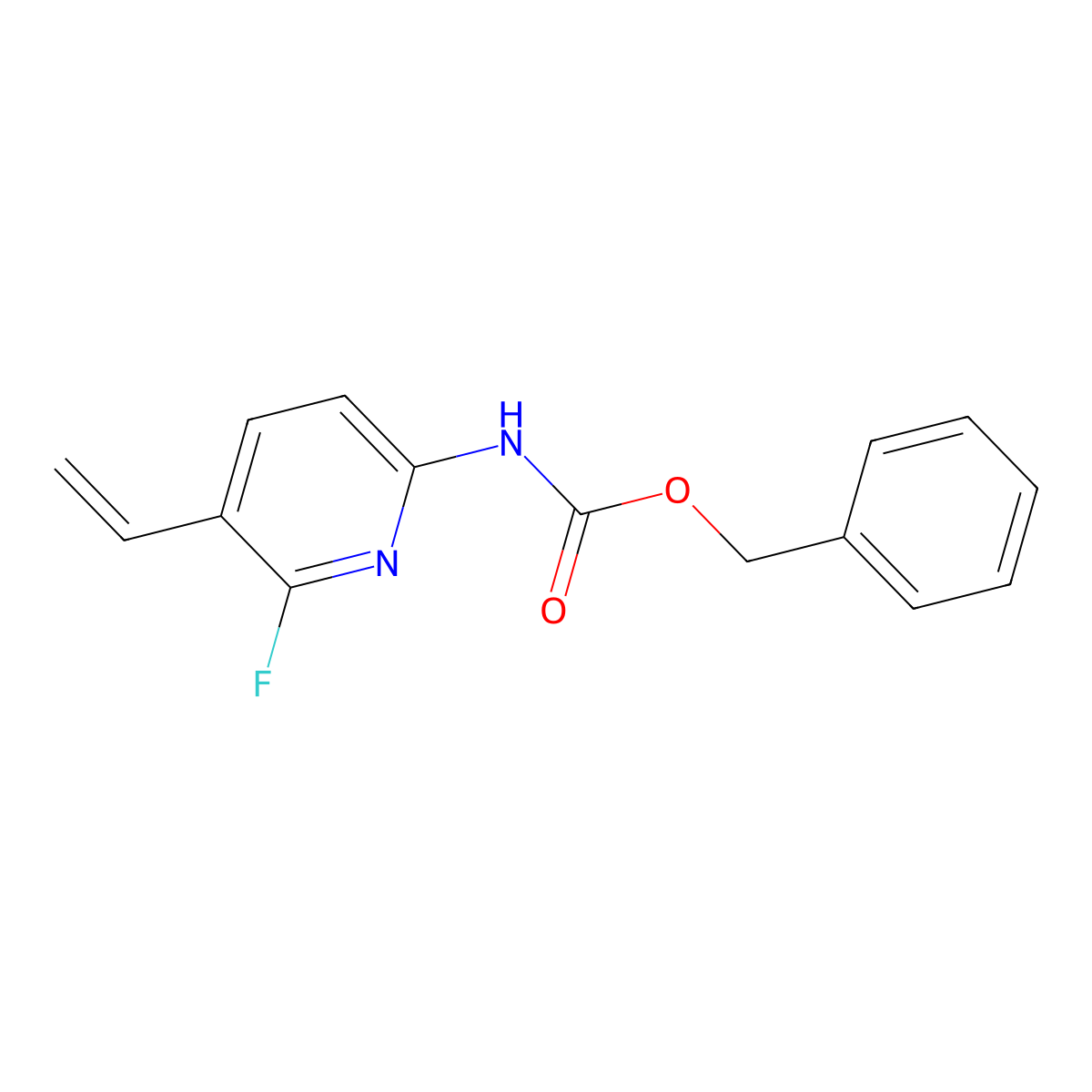 benzyl N-(5-ethenyl-6-fluoropyridin-2-yl)carbamate molecular structure, CAS 2680814-78-0