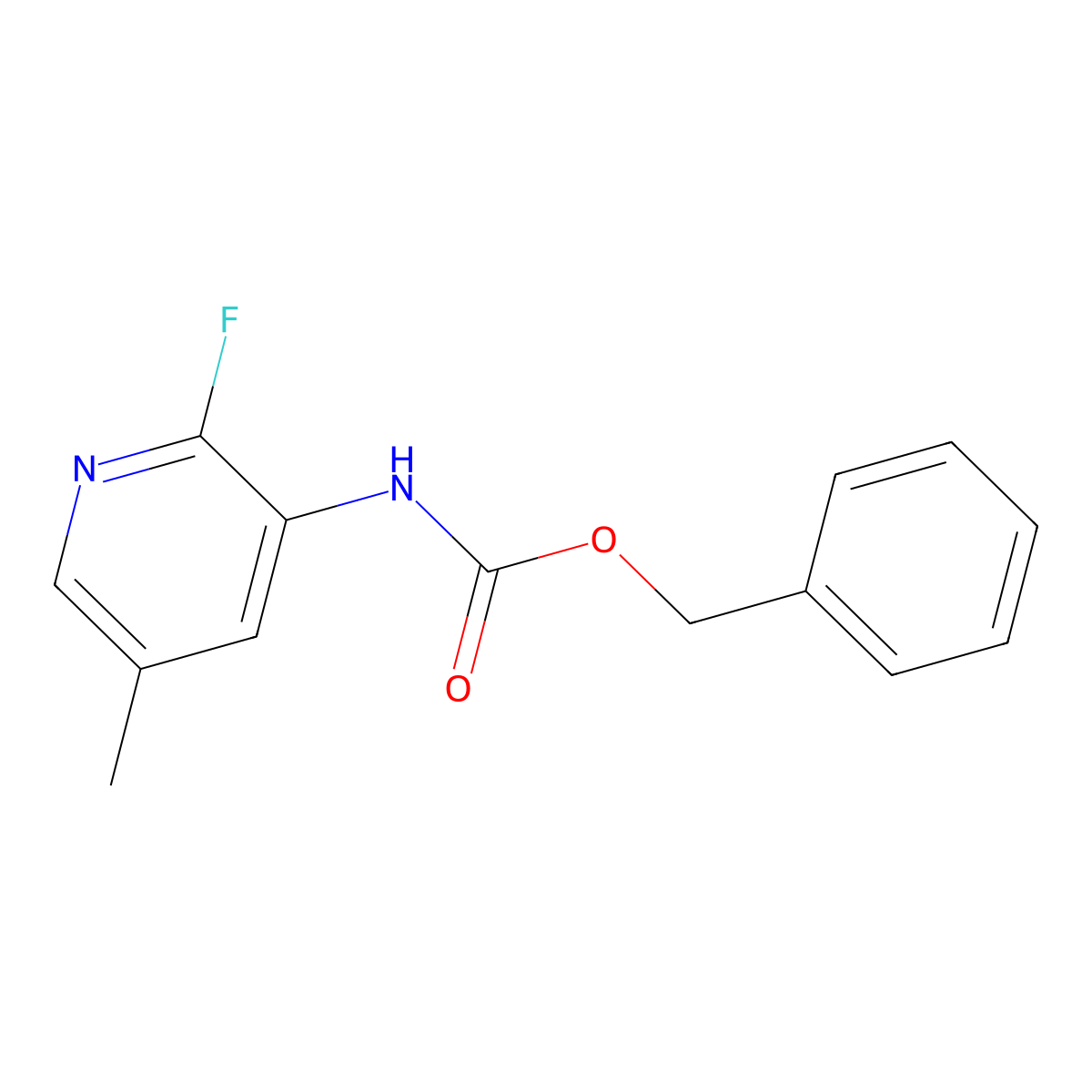 benzyl N-(2-fluoro-5-methylpyridin-3-yl)carbamate molecular structure, CAS 2680814-83-7