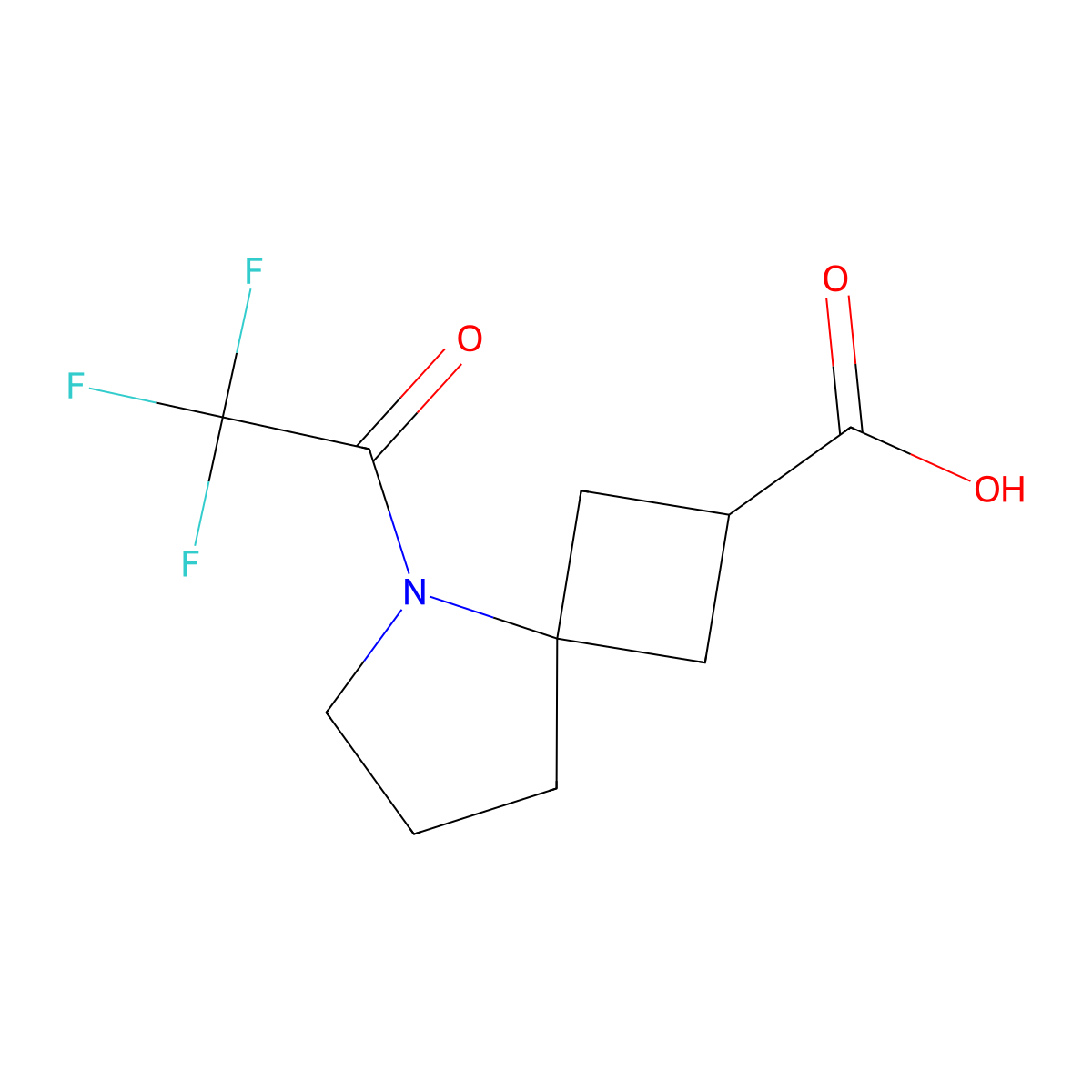 5-(Trifluoroacetyl)-5-azaspiro[3.4]octane-2-carboxylic acid molecular structure, CAS 2680814-88-2