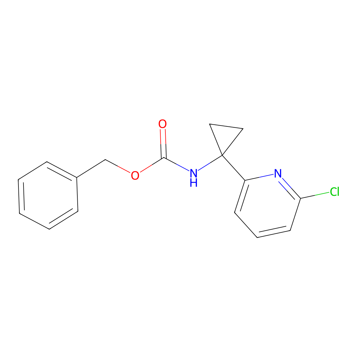 benzyl N-[1-(6-chloropyridin-2-yl)cyclopropyl]carbamate molecular structure, CAS 2680815-13-6