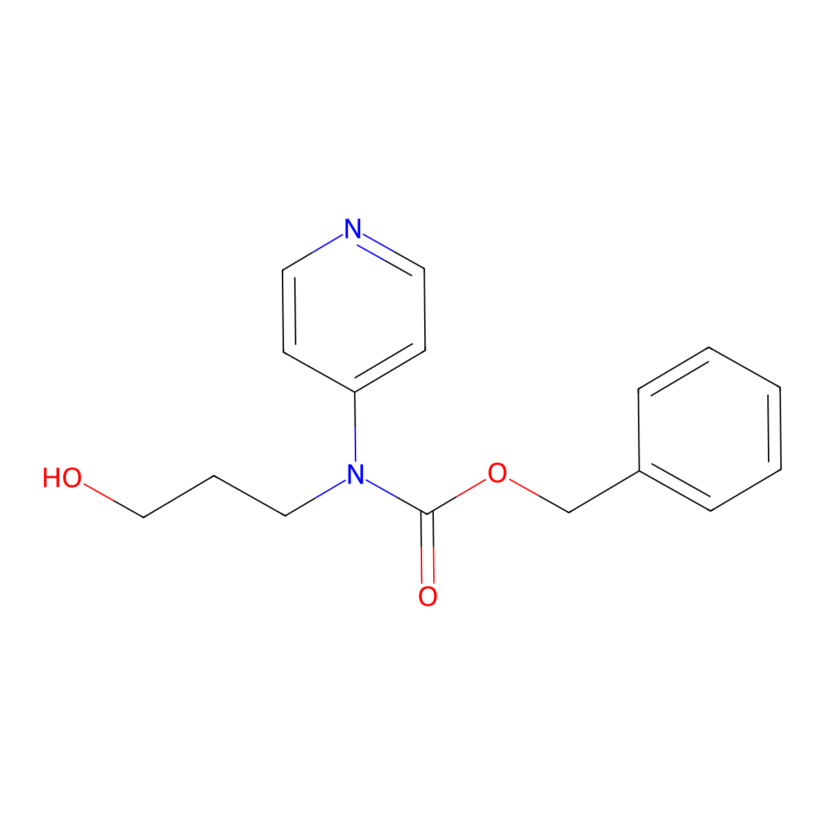 benzyl N-(3-hydroxypropyl)-N-(pyridin-4-yl)carbamate molecular structure, CAS 2680815-28-3