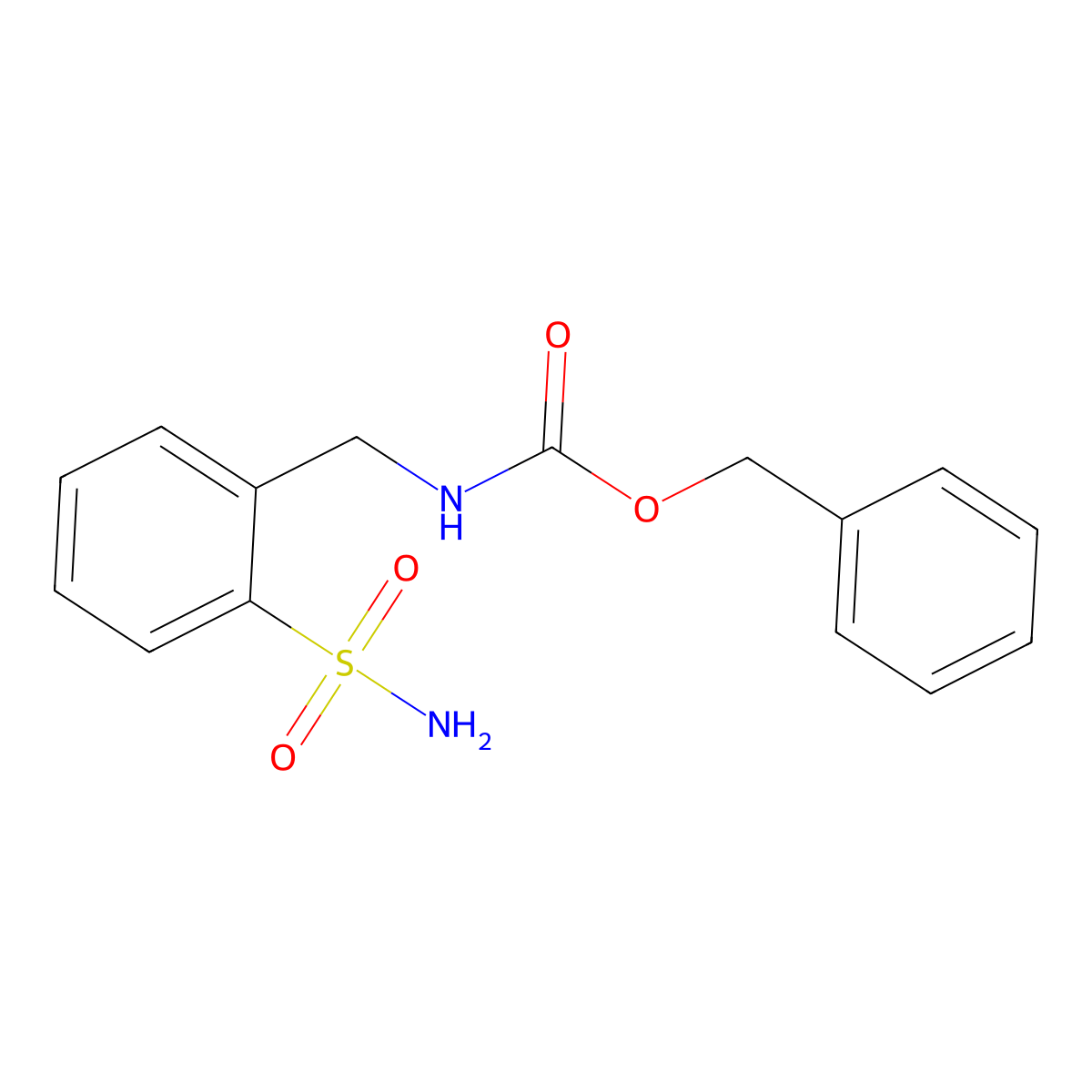 benzyl N-[(2-sulfamoylphenyl)methyl]carbamate molecular structure, CAS 2680815-48-7