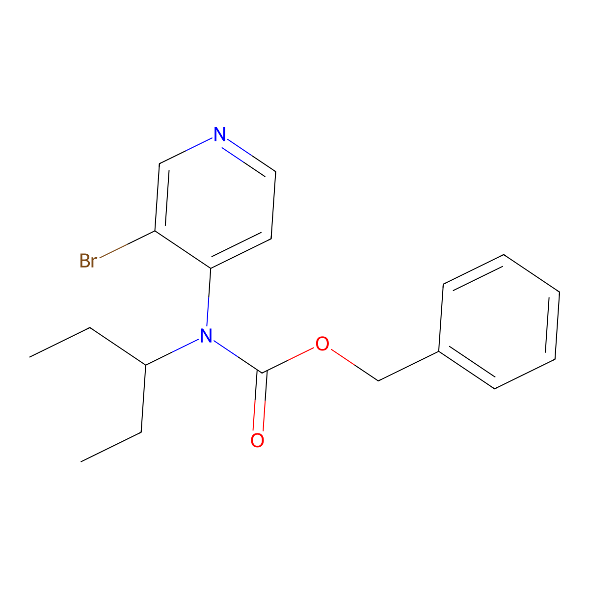 benzyl N-(3-bromopyridin-4-yl)-N-(pentan-3-yl)carbamate molecular structure, CAS 2680815-78-3