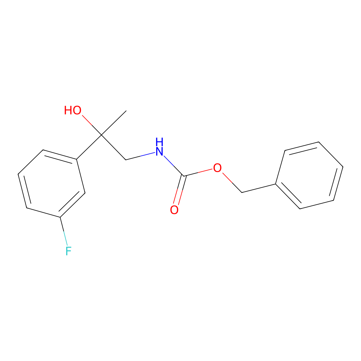 benzyl N-[2-(3-fluorophenyl)-2-hydroxypropyl]carbamate molecular structure, CAS 2680815-83-0