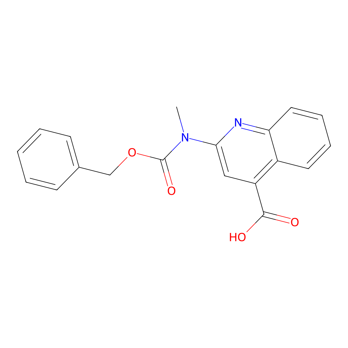 2-{[(Benzyloxy)carbonyl](methyl)amino}quinoline-4-carboxylic acid molecular structure, CAS 2680816-14-0