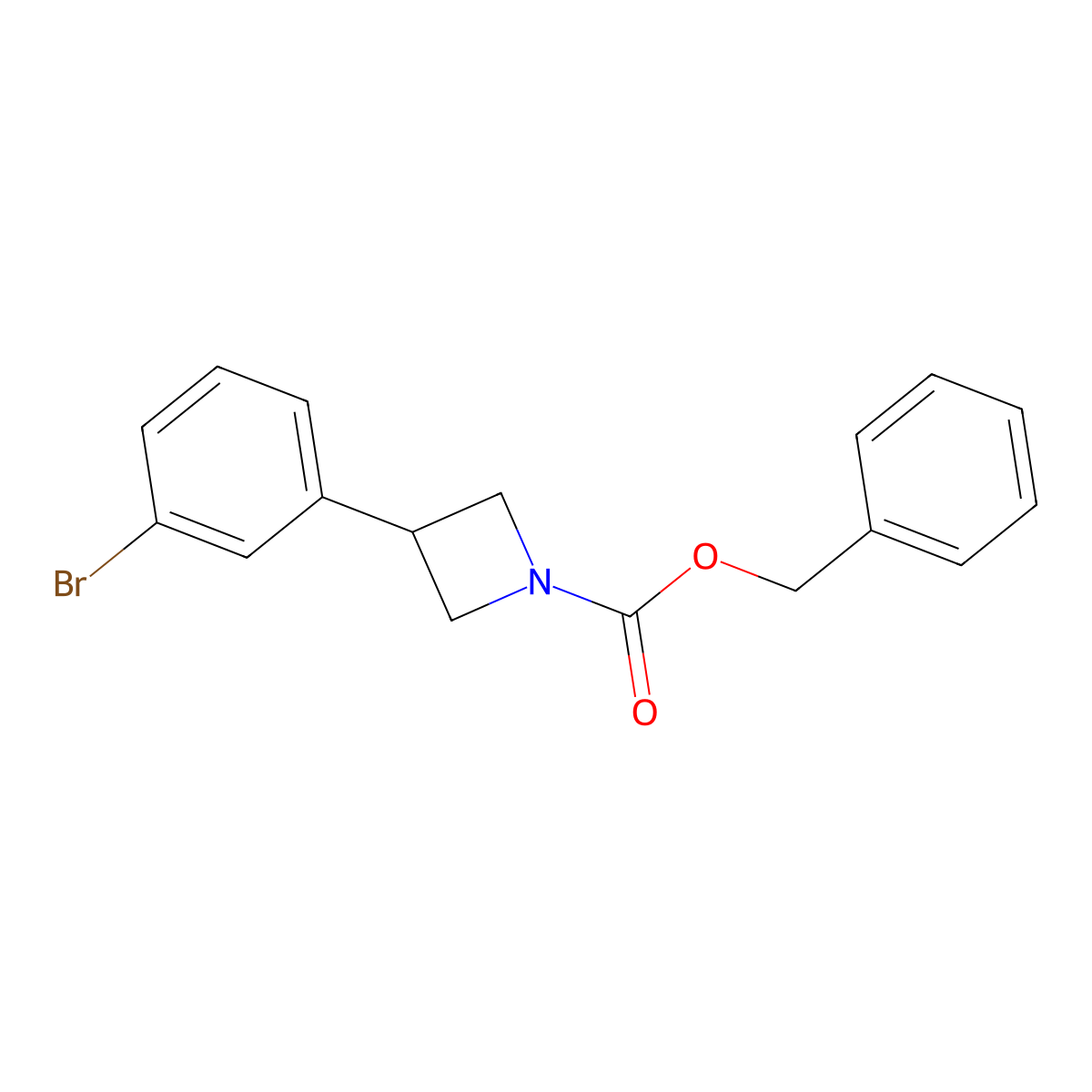 Benzyl 3-(3-bromophenyl)azetidine-1-carboxylate molecular structure, CAS 2680816-16-2