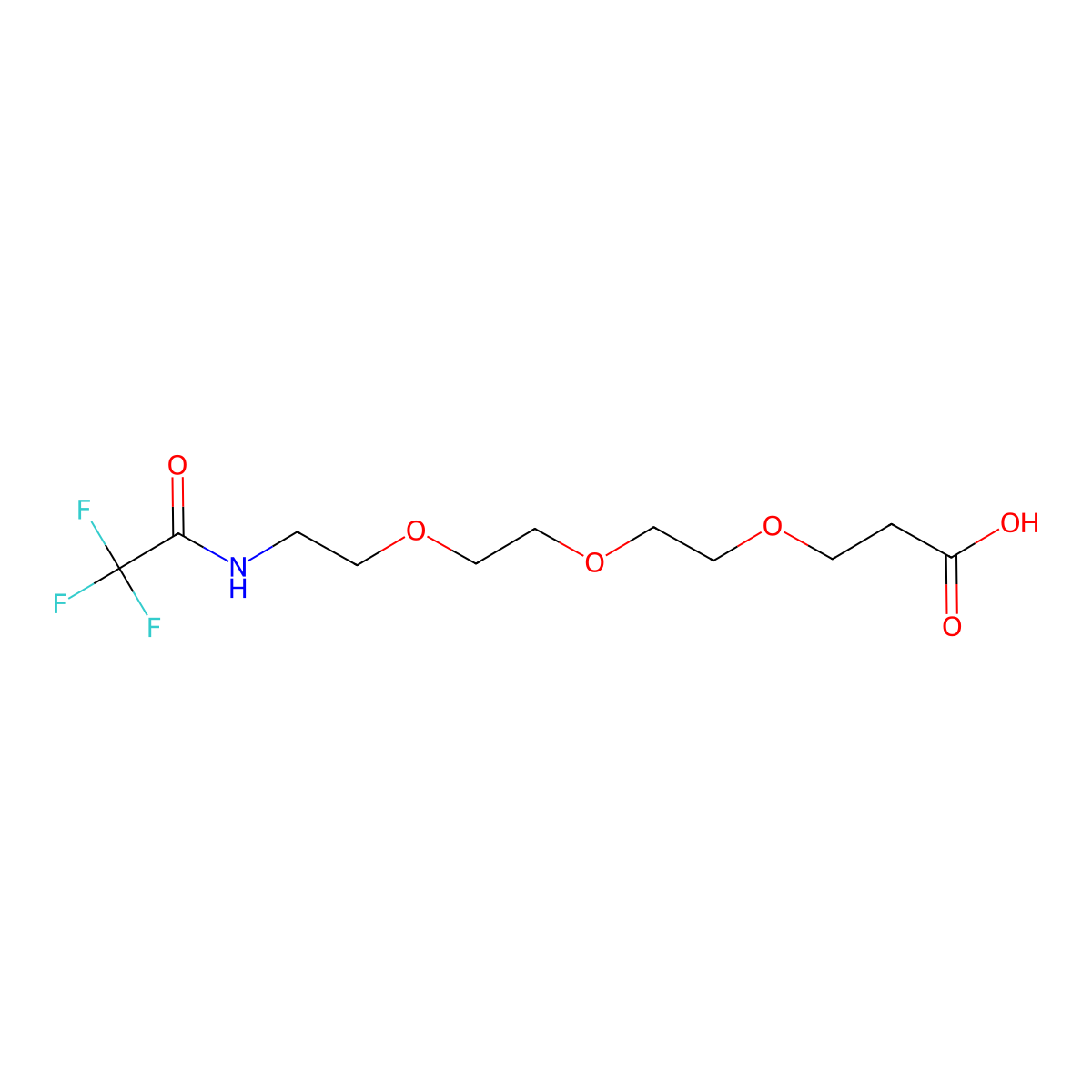 3-(2-{2-[2-(2,2,2-Trifluoroacetamido)ethoxy]ethoxy}ethoxy)propanoic acid molecular structure, CAS 2680816-55-9