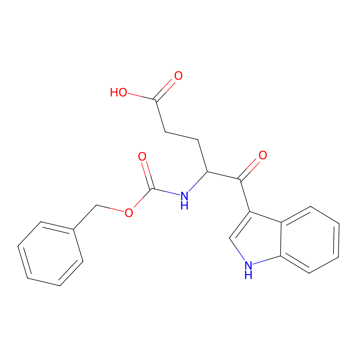 4-{[(benzyloxy)carbonyl]amino}-5-(1H-indol-3-yl)-5-oxopentanoic acid molecular structure, CAS 2680816-59-3
