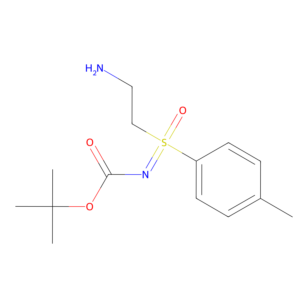 tert-butyl N-[(2-aminoethyl)(4-methylphenyl)oxo-lambda6-sulfanylidene]carbamate molecular structure, CAS 2680816-65-1
