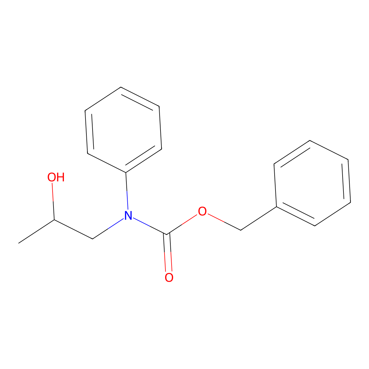 benzyl N-(2-hydroxypropyl)-N-phenylcarbamate molecular structure, CAS 2680816-88-8
