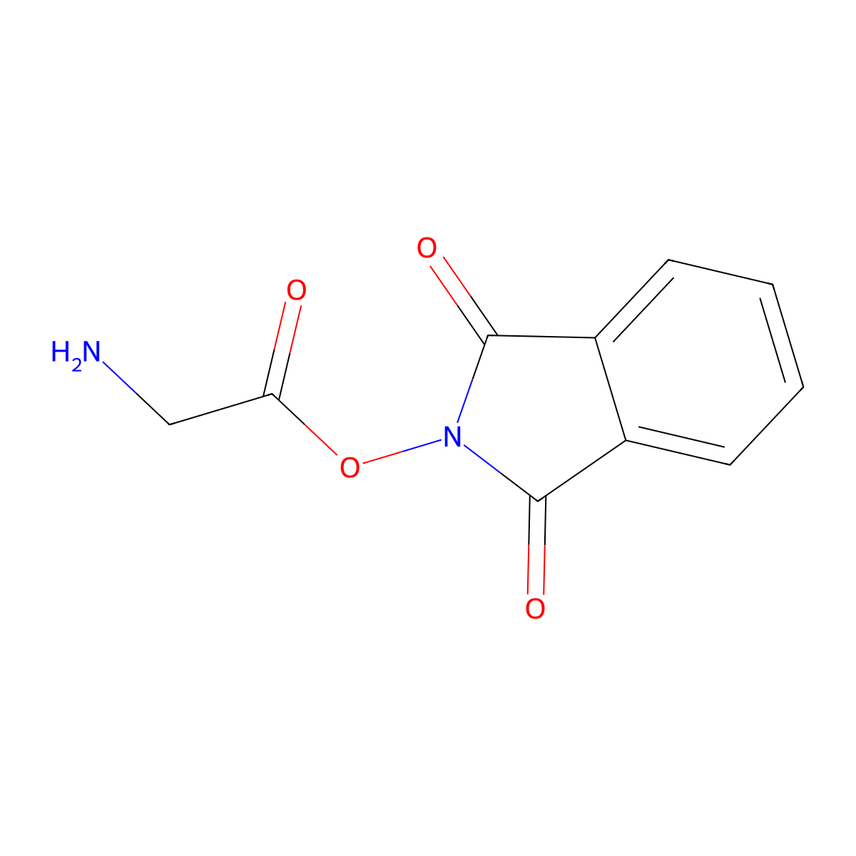 1,3-dioxo-2,3-dihydro-1H-isoindol-2-yl 2-aminoacetate molecular structure, CAS 2680816-95-7