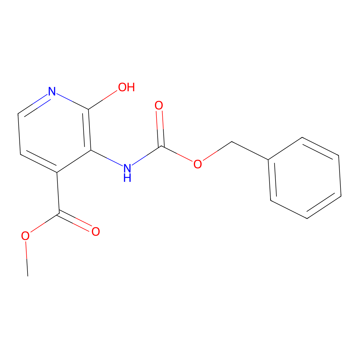 Methyl 3-{[(benzyloxy)carbonyl]amino}-2-hydroxypyridine-4-carboxylate molecular structure, CAS 2680817-11-0