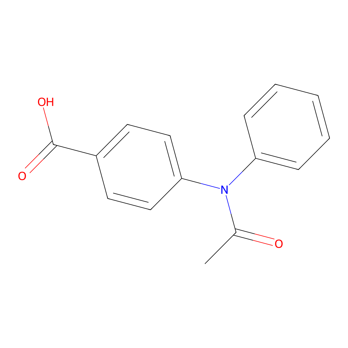 4-(N-phenylacetamido)benzoic acid molecular structure, CAS 2680817-35-8
