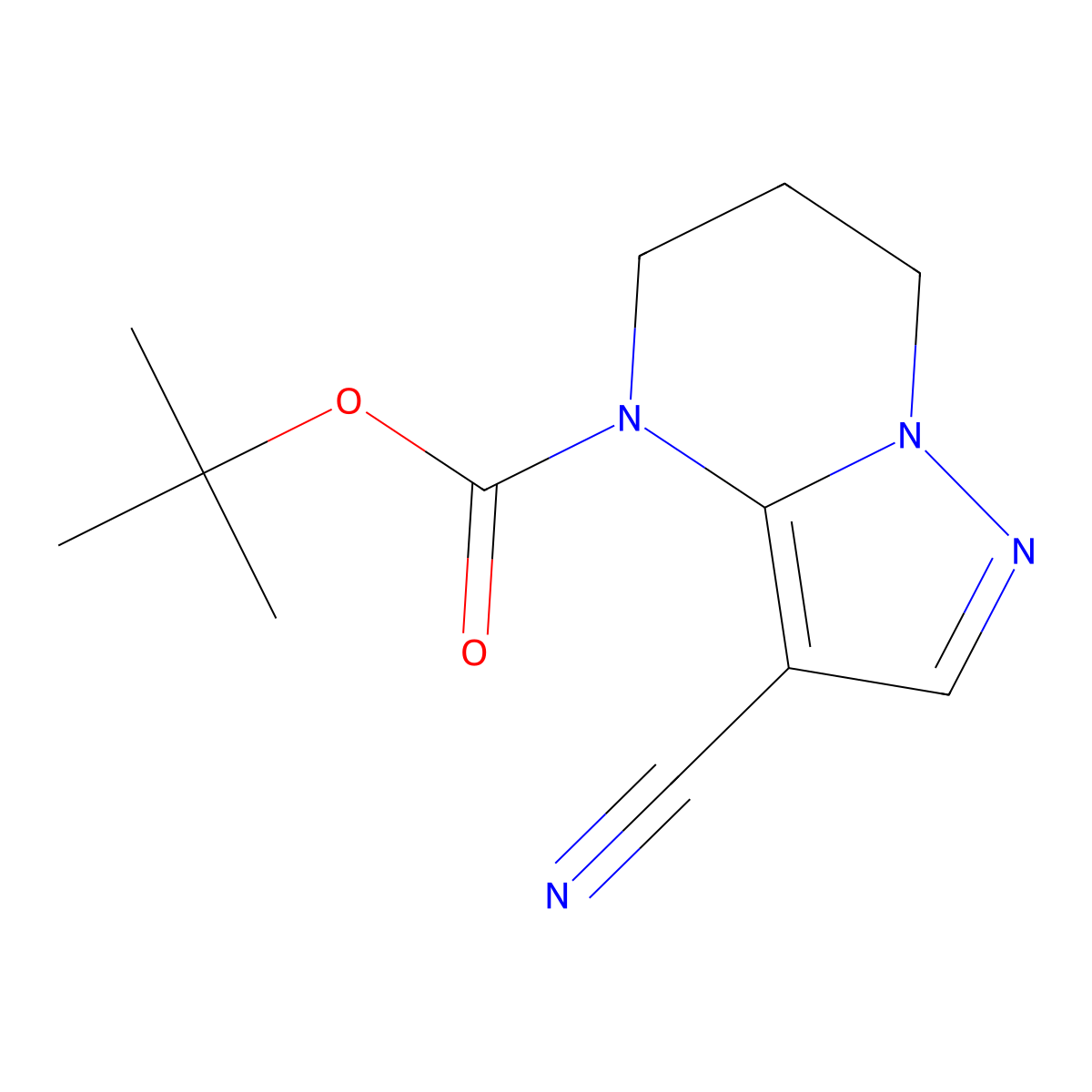 tert-butyl 3-cyano-4H,5H,6H,7H-pyrazolo[1,5-a]pyrimidine-4-carboxylate molecular structure, CAS 2680817-42-7