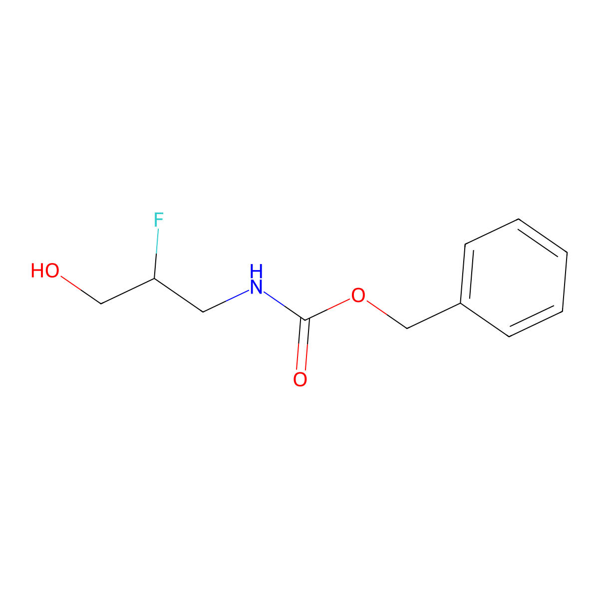benzyl N-(2-fluoro-3-hydroxypropyl)carbamate molecular structure, CAS 2680817-44-9