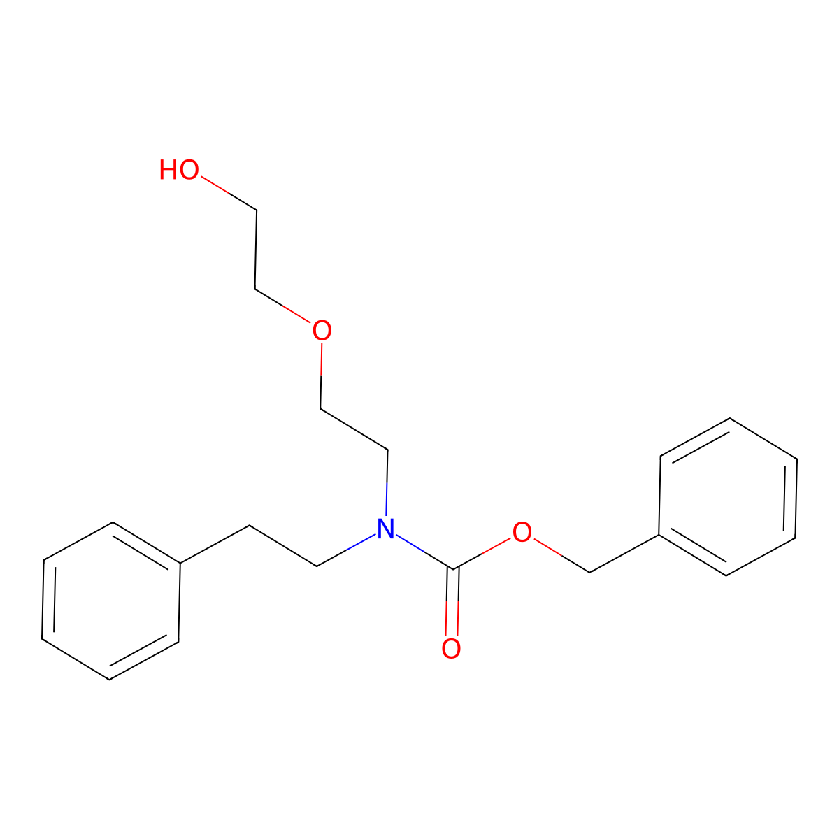 benzyl N-[2-(2-hydroxyethoxy)ethyl]-N-(2-phenylethyl)carbamate molecular structure, CAS 2680817-46-1