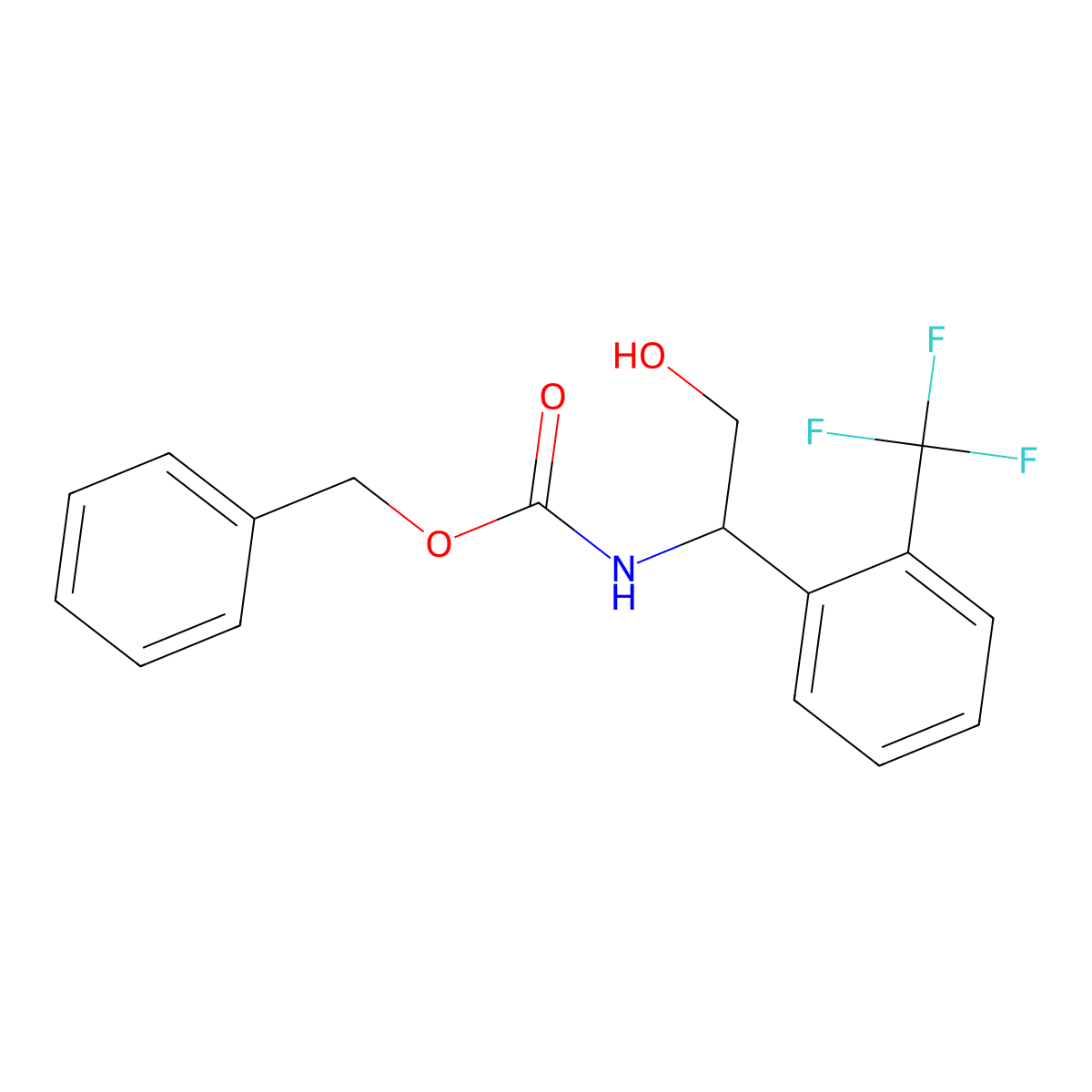 benzyl N-{2-hydroxy-1-[2-(trifluoromethyl)phenyl]ethyl}carbamate molecular structure, CAS 2680817-55-2