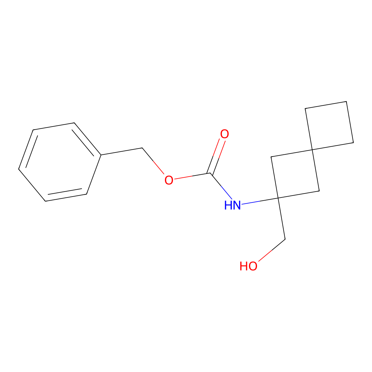 benzyl N-[2-(hydroxymethyl)spiro[3.3]heptan-2-yl]carbamate molecular structure, CAS 2680817-60-9