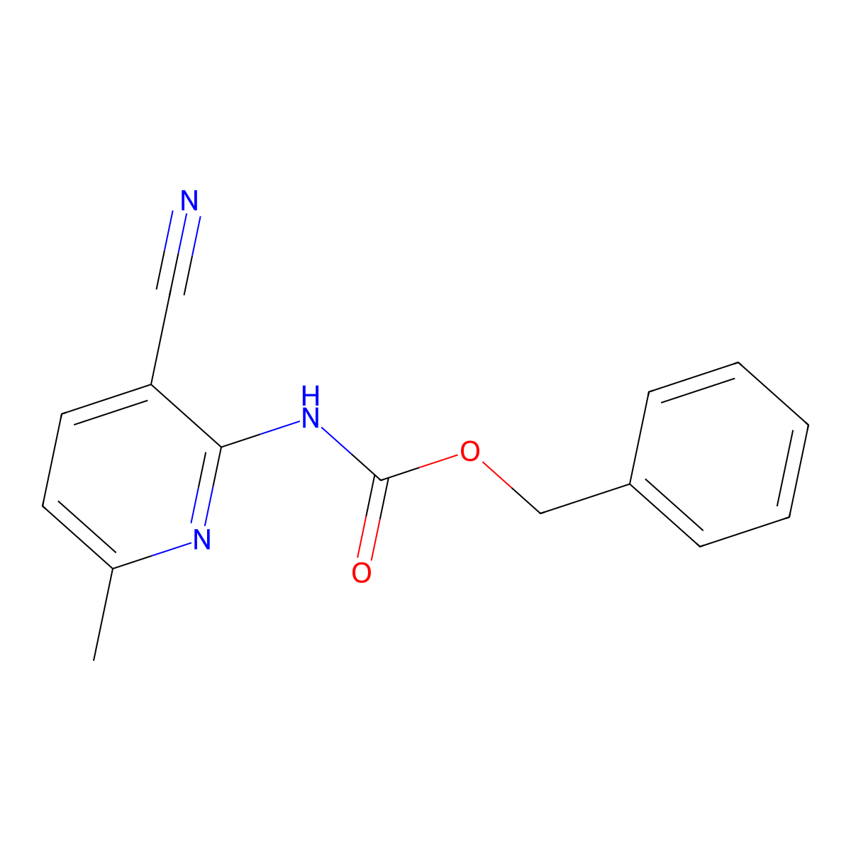 benzyl N-(3-cyano-6-methylpyridin-2-yl)carbamate molecular structure, CAS 2680817-68-7