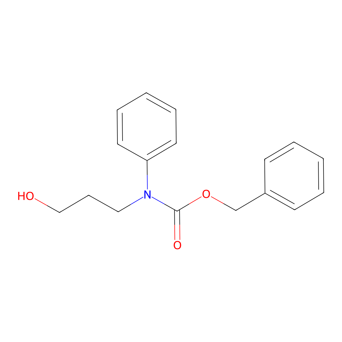 benzyl N-(3-hydroxypropyl)-N-phenylcarbamate molecular structure, CAS 2680818-09-9