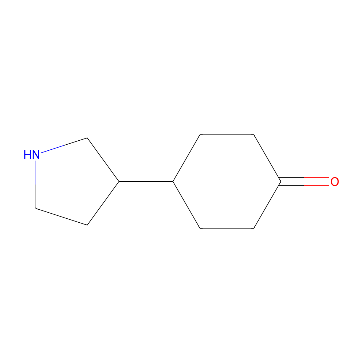 4-(Pyrrolidin-3-yl)cyclohexan-1-one molecular structure, CAS 2680818-15-7