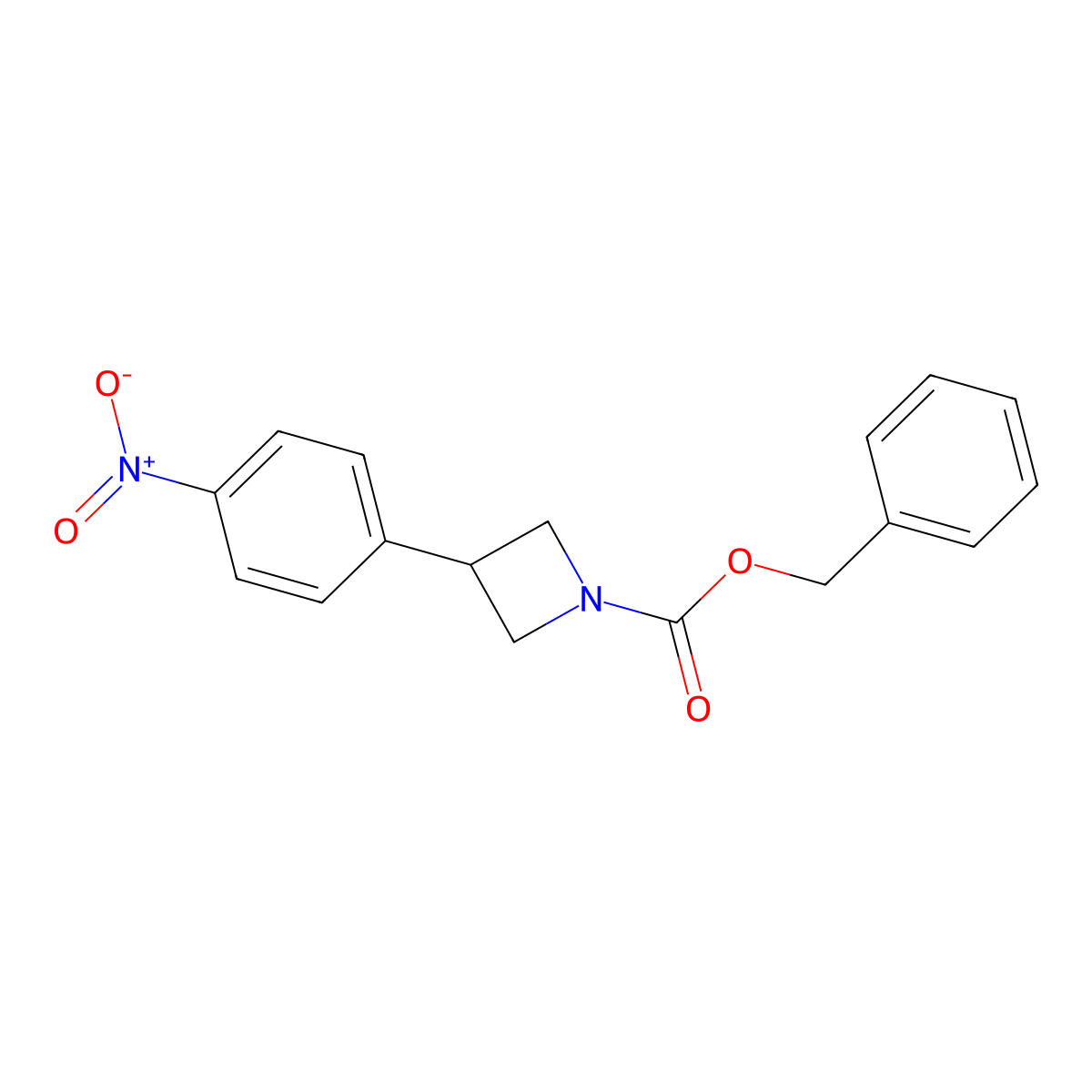 Benzyl 3-(4-nitrophenyl)azetidine-1-carboxylate molecular structure, CAS 2680818-19-1