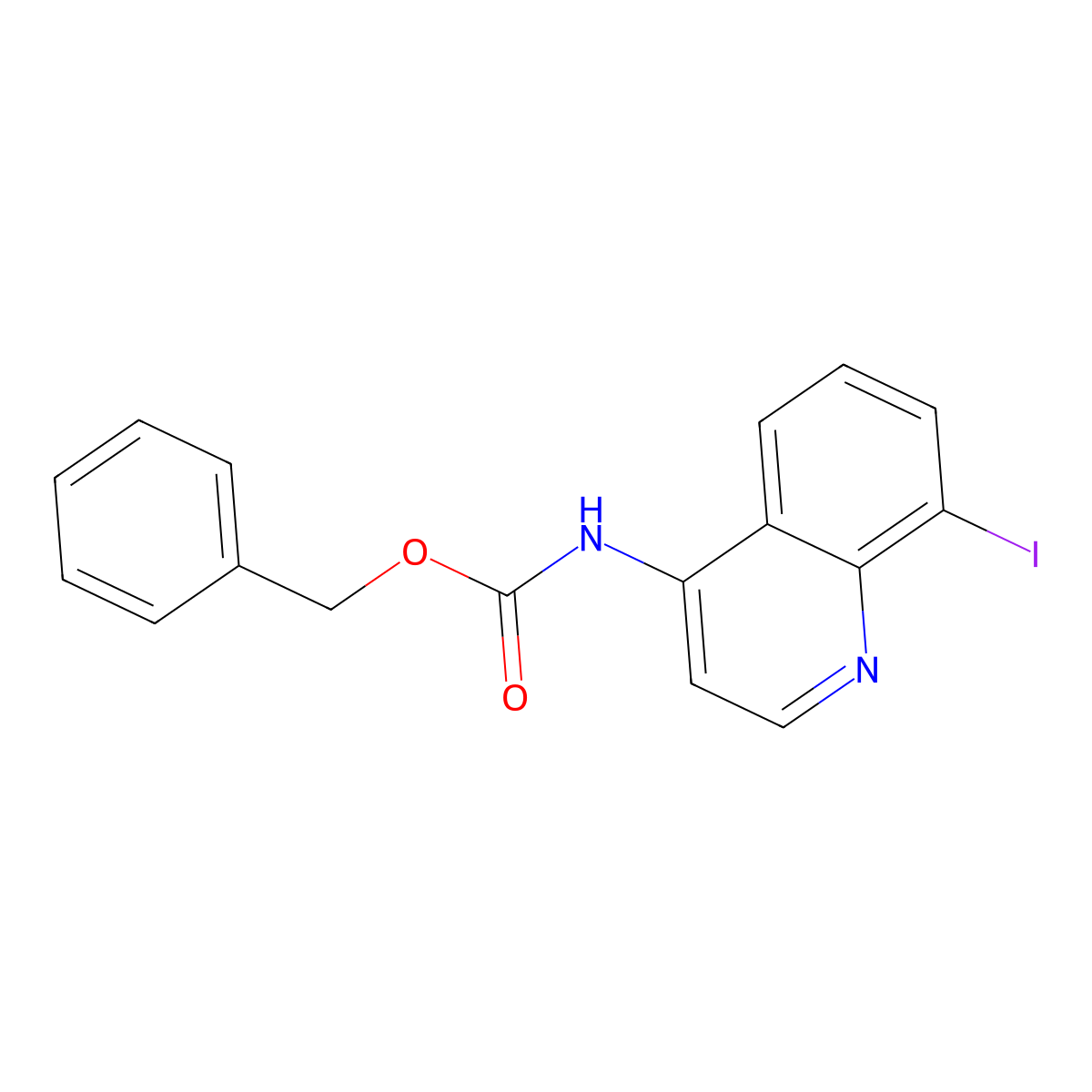 benzyl N-(8-iodoquinolin-4-yl)carbamate molecular structure, CAS 2680818-23-7