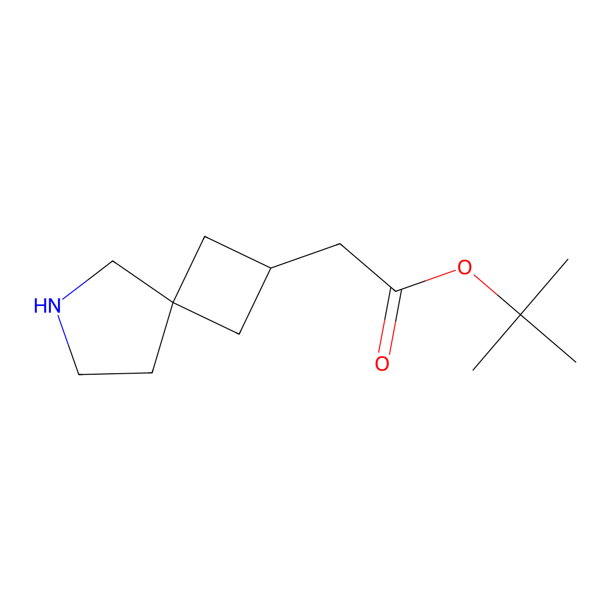 Tert-butyl 2-{6-azaspiro[3.4]octan-2-yl}acetate molecular structure, CAS 2680818-32-8