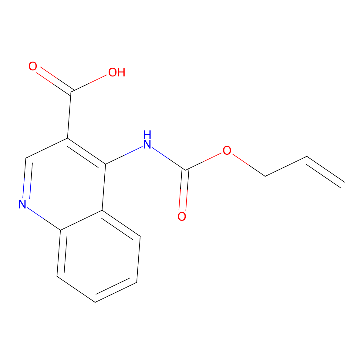 4-{[(Prop-2-en-1-yloxy)carbonyl]amino}quinoline-3-carboxylic acid molecular structure, CAS 2680818-42-0