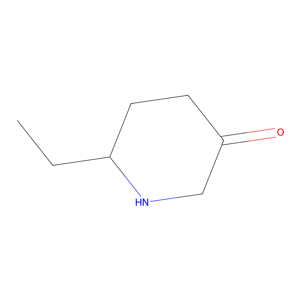 6-Ethylpiperidin-3-one molecular structure, CAS 2680818-46-4