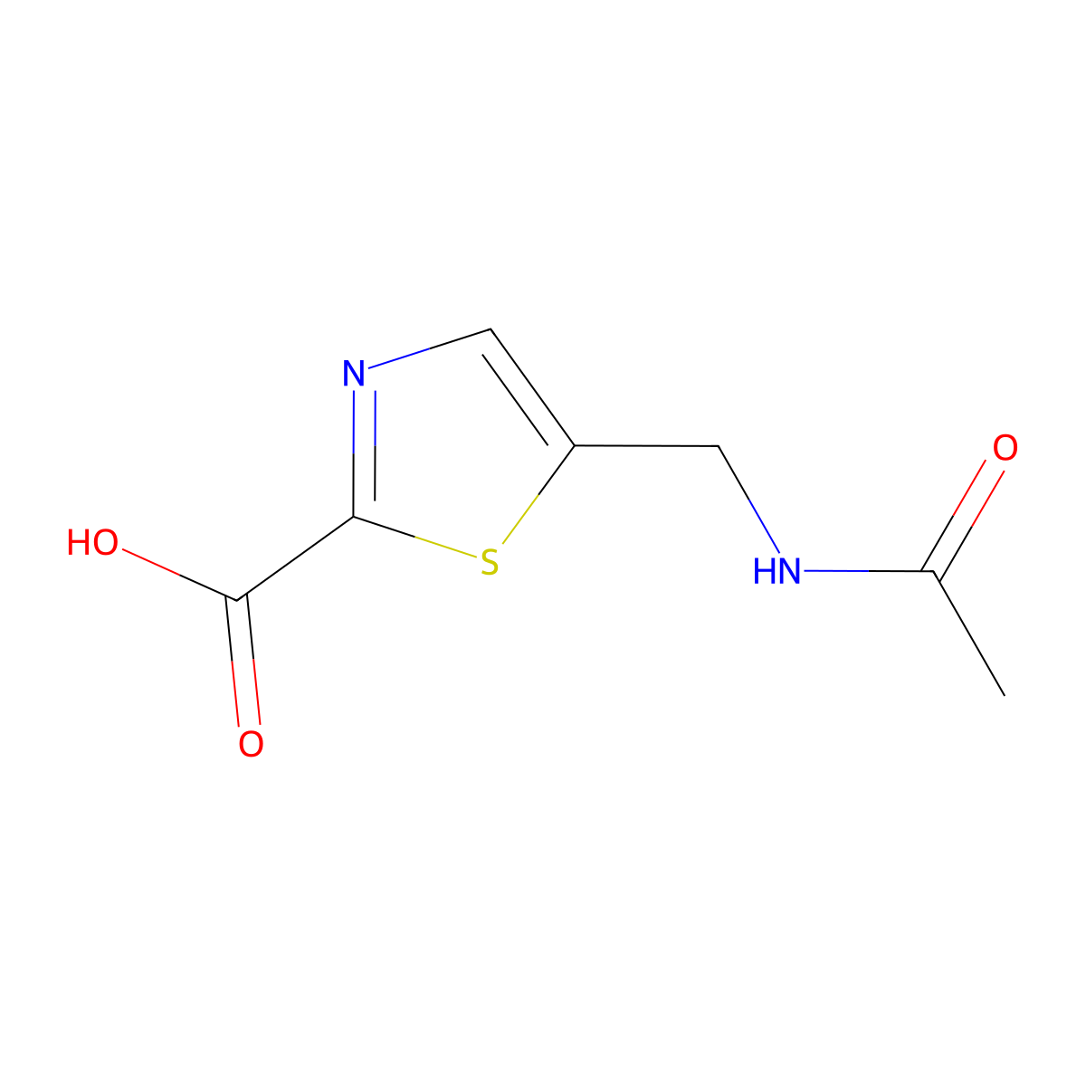 5-(Acetamidomethyl)-1,3-thiazole-2-carboxylic acid molecular structure, CAS 2680818-52-2