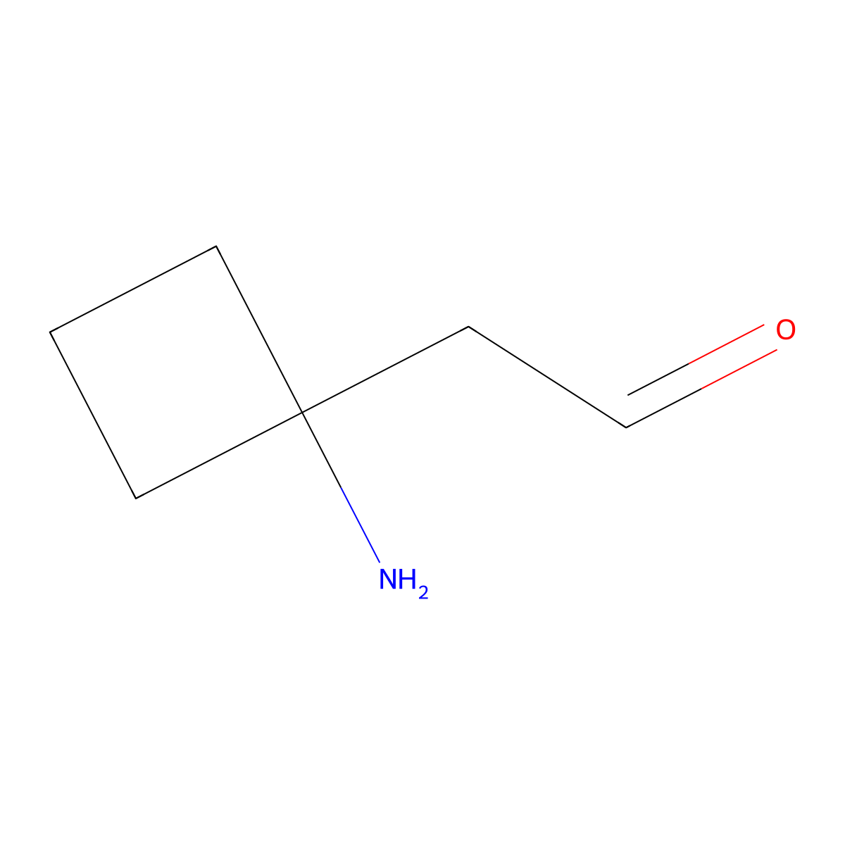 2-(1-Aminocyclobutyl)acetaldehyde molecular structure, CAS 2680818-61-3