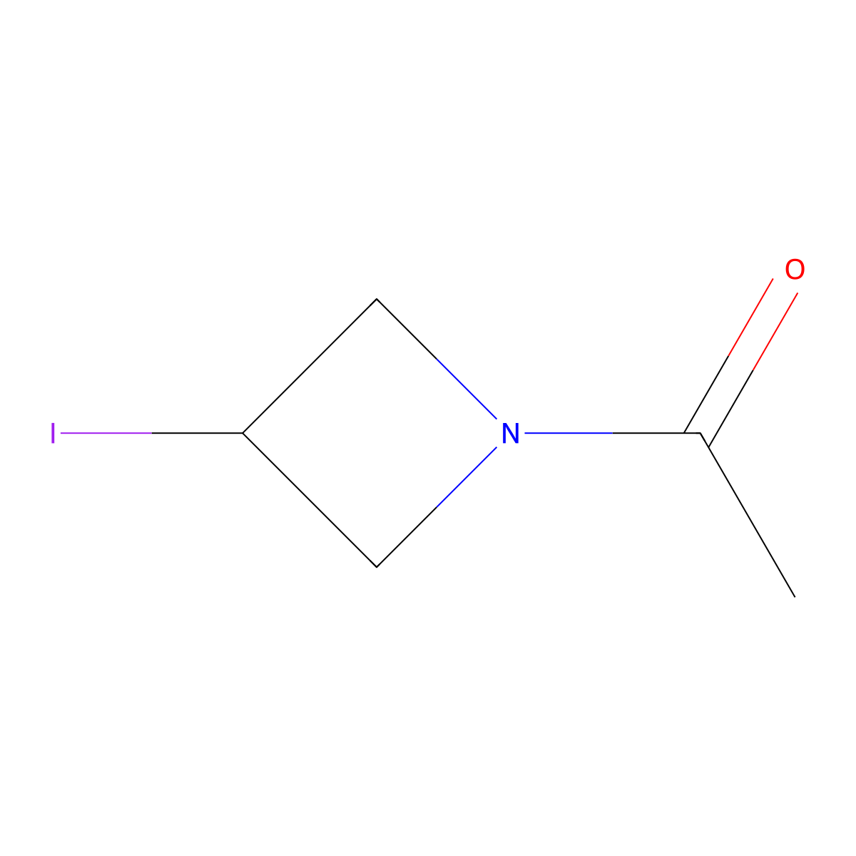 1-(3-Iodoazetidin-1-yl)ethan-1-one molecular structure, CAS 2680818-62-4