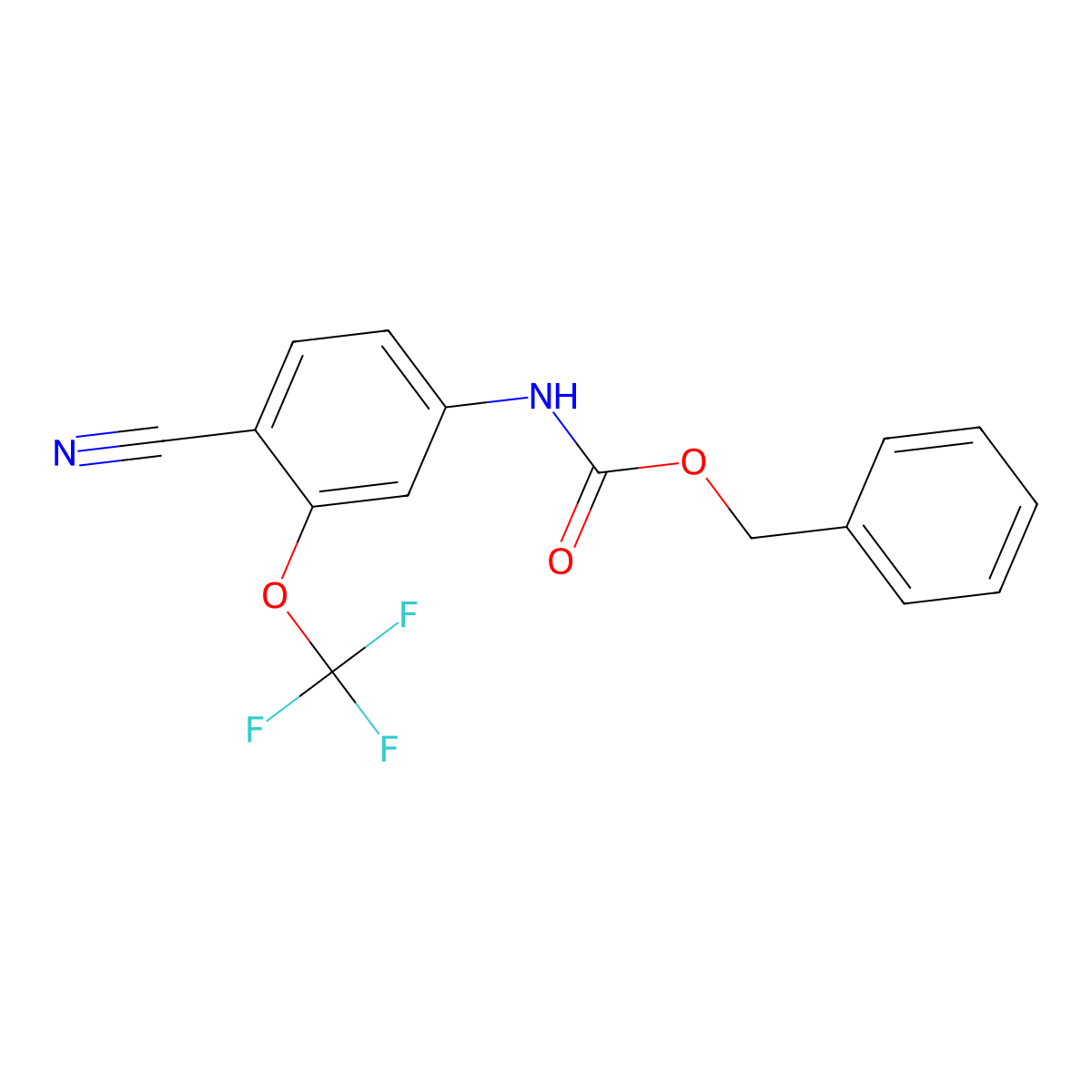 benzyl N-[4-cyano-3-(trifluoromethoxy)phenyl]carbamate molecular structure, CAS 2680818-73-7