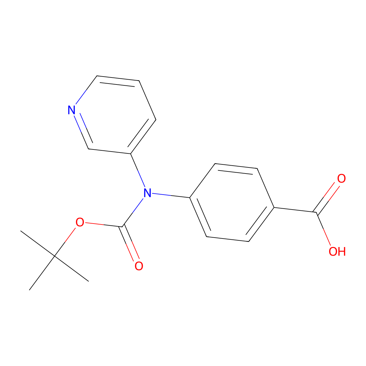 4-{[(Tert-butoxy)carbonyl](pyridin-3-yl)amino}benzoic acid molecular structure, CAS 2680818-79-3