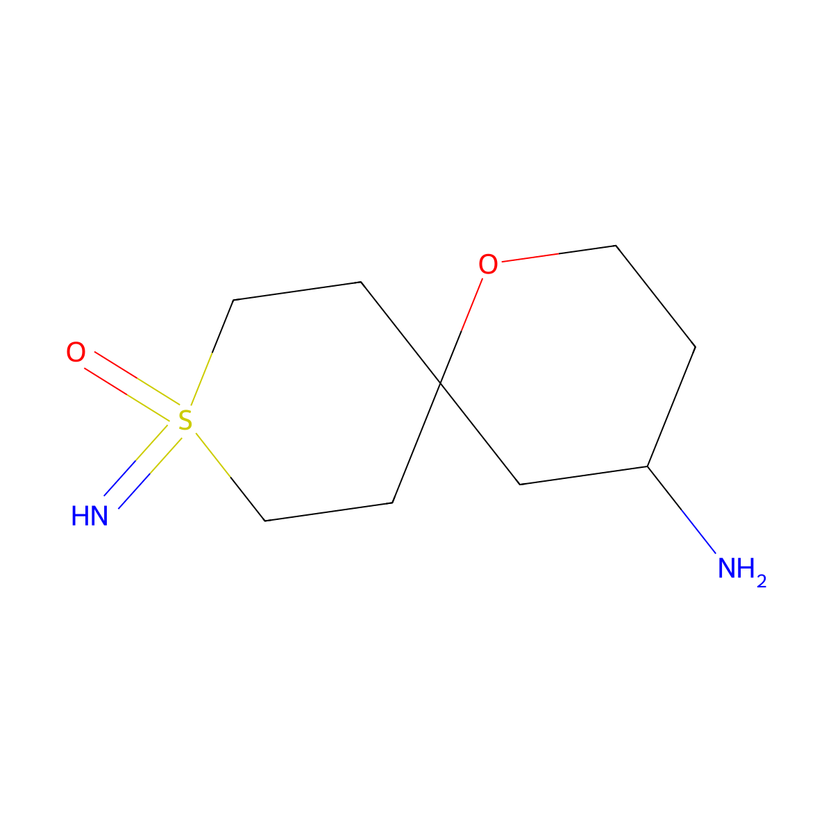4-Amino-9-imino-1-oxa-9lambda6-thiaspiro[5.5]undecan-9-one molecular structure, CAS 2680818-94-2