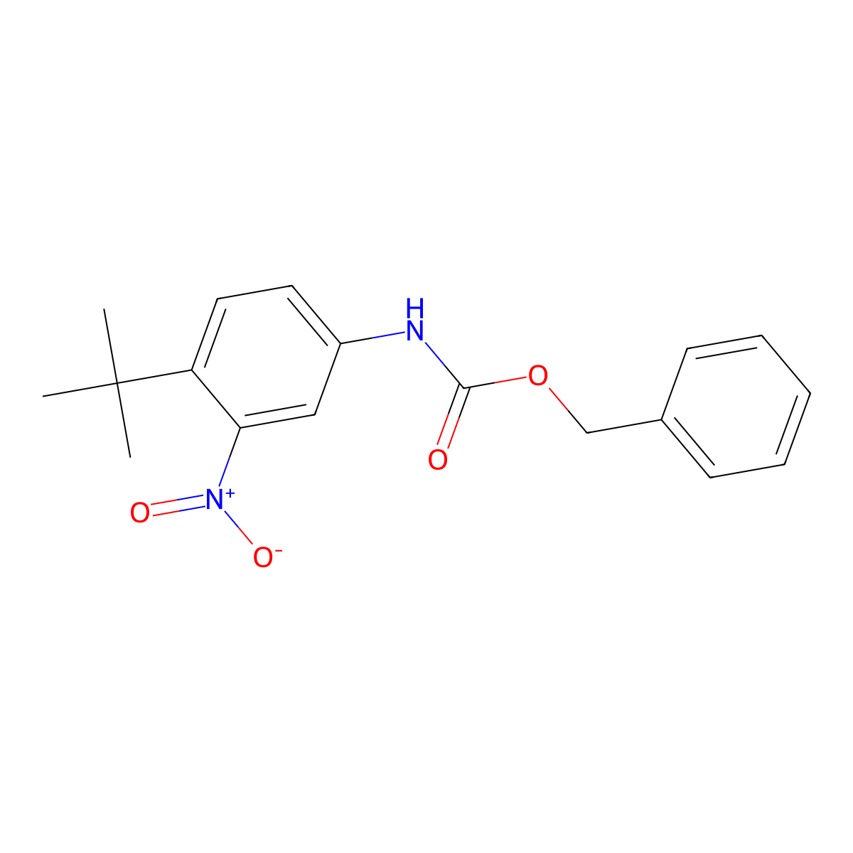 benzyl N-(4-tert-butyl-3-nitrophenyl)carbamate molecular structure, CAS 2680819-04-7