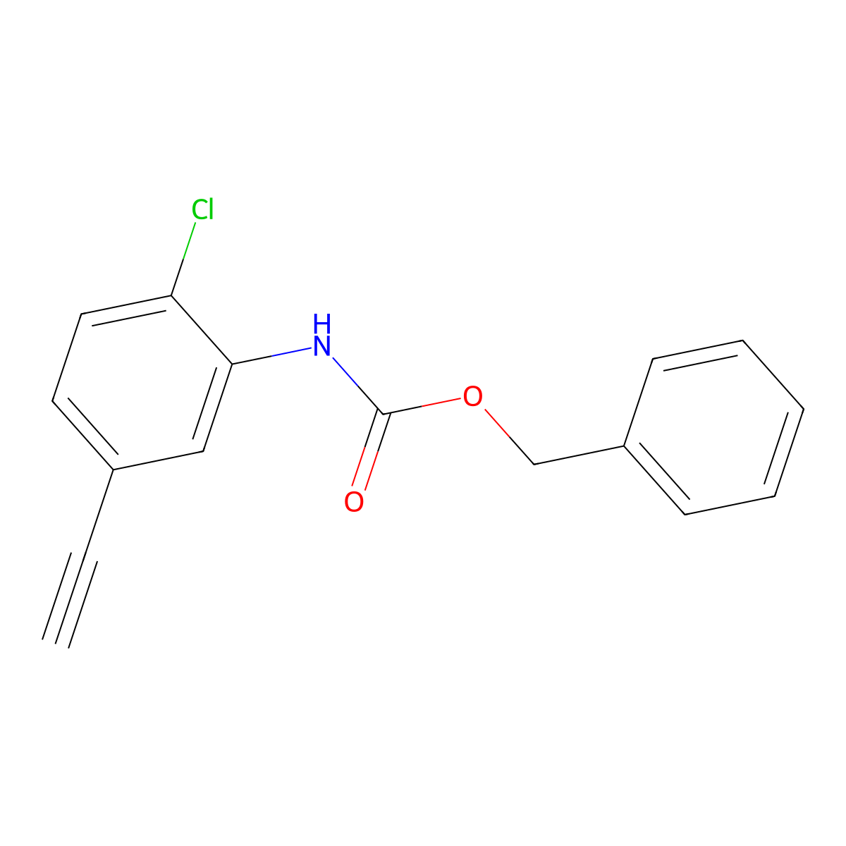 benzyl N-(2-chloro-5-ethynylphenyl)carbamate molecular structure, CAS 2680819-17-2