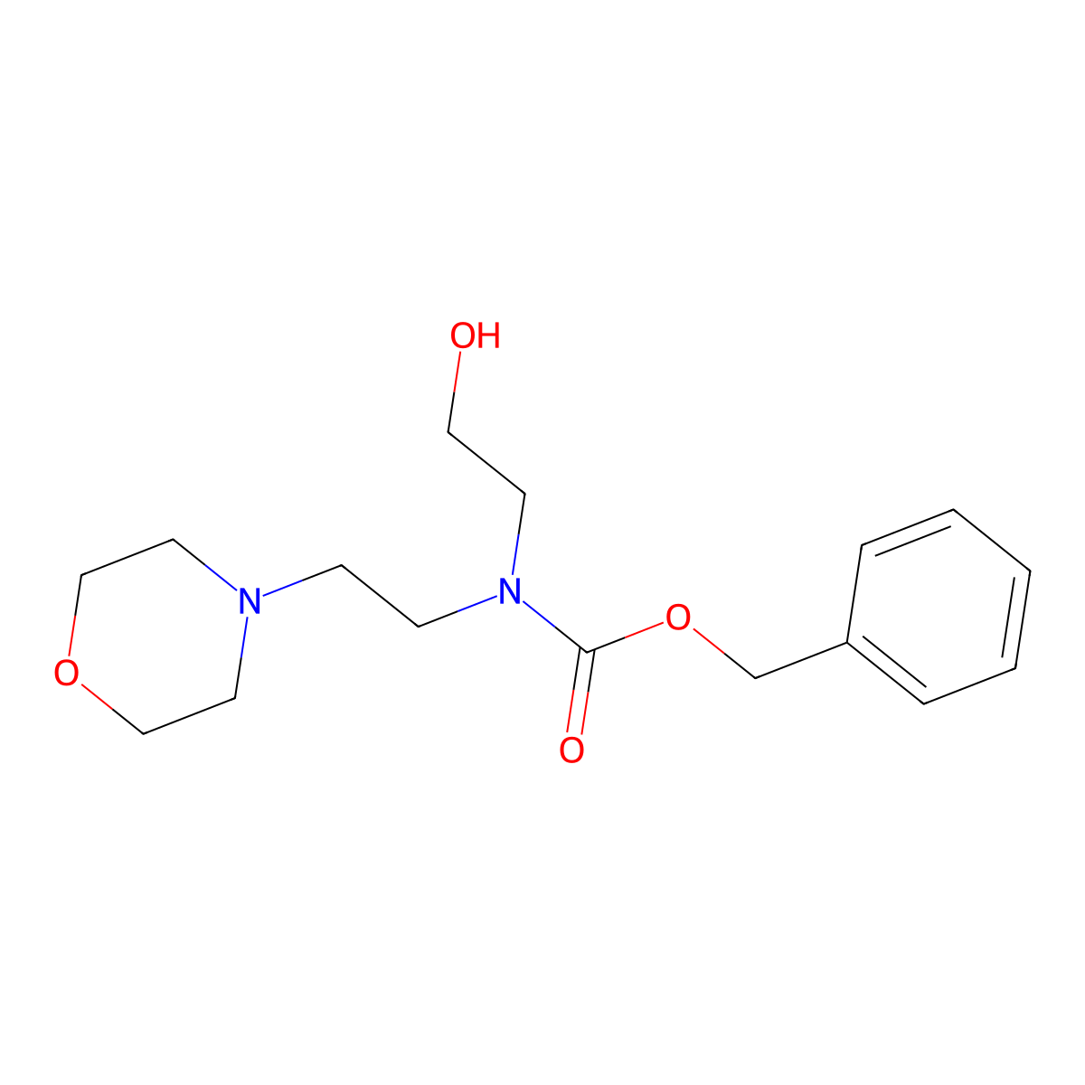 benzyl N-(2-hydroxyethyl)-N-[2-(morpholin-4-yl)ethyl]carbamate molecular structure, CAS 2680819-30-9
