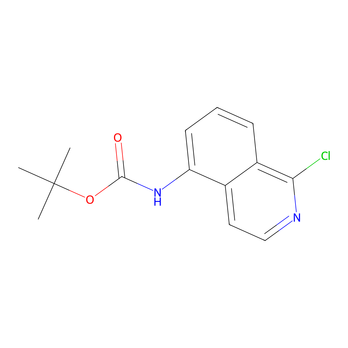 tert-butyl N-(1-chloroisoquinolin-5-yl)carbamate molecular structure, CAS 2680819-43-4