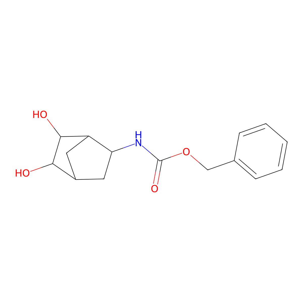 benzyl N-{5,6-dihydroxybicyclo[2.2.1]heptan-2-yl}carbamate molecular structure, CAS 2680819-74-1
