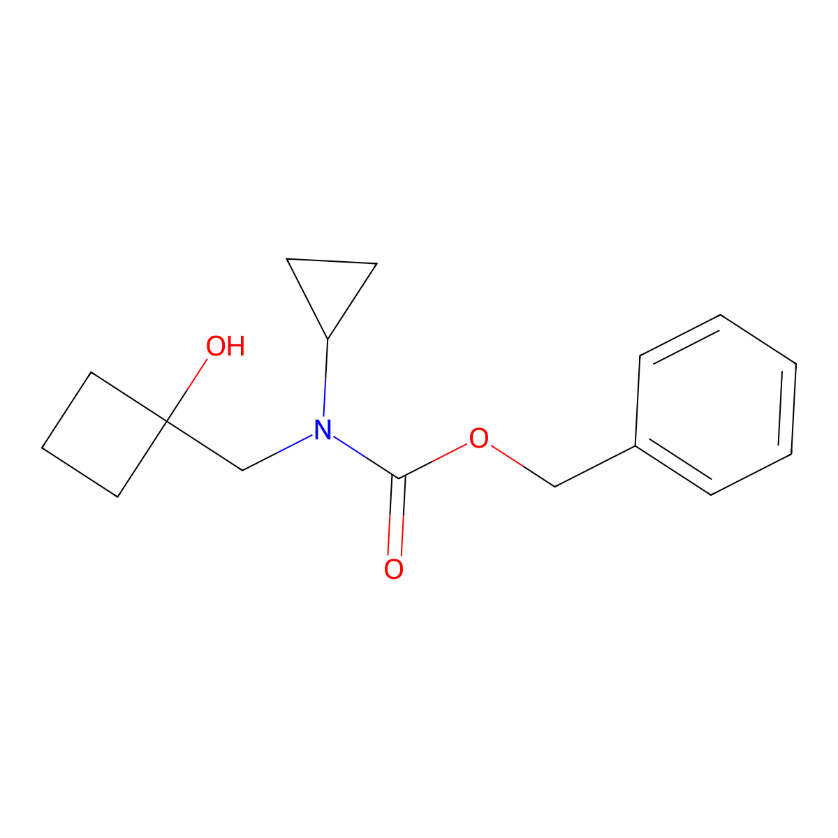 benzyl N-cyclopropyl-N-[(1-hydroxycyclobutyl)methyl]carbamate molecular structure, CAS 2680819-76-3