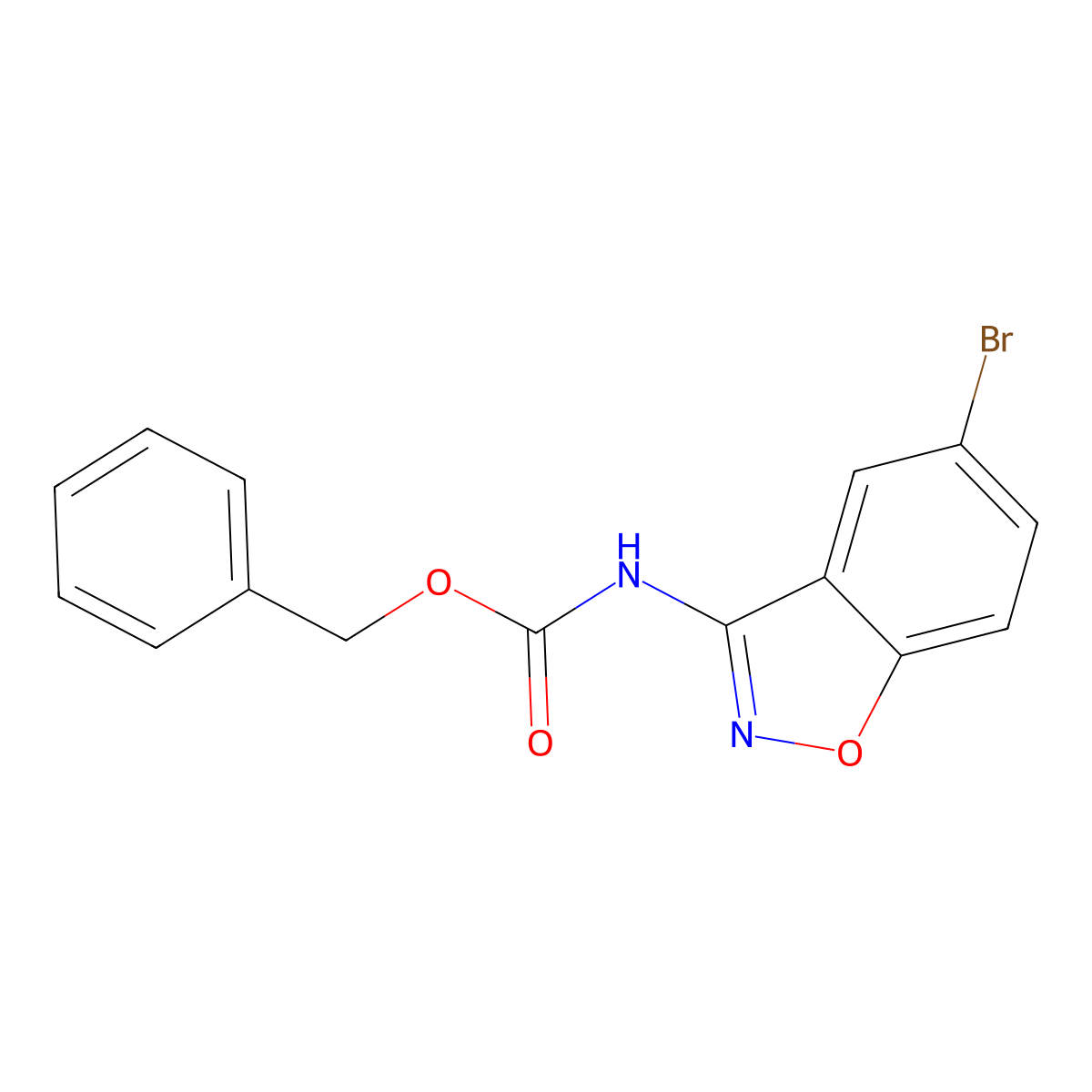benzyl N-(5-bromo-1,2-benzoxazol-3-yl)carbamate molecular structure, CAS 2680819-89-8