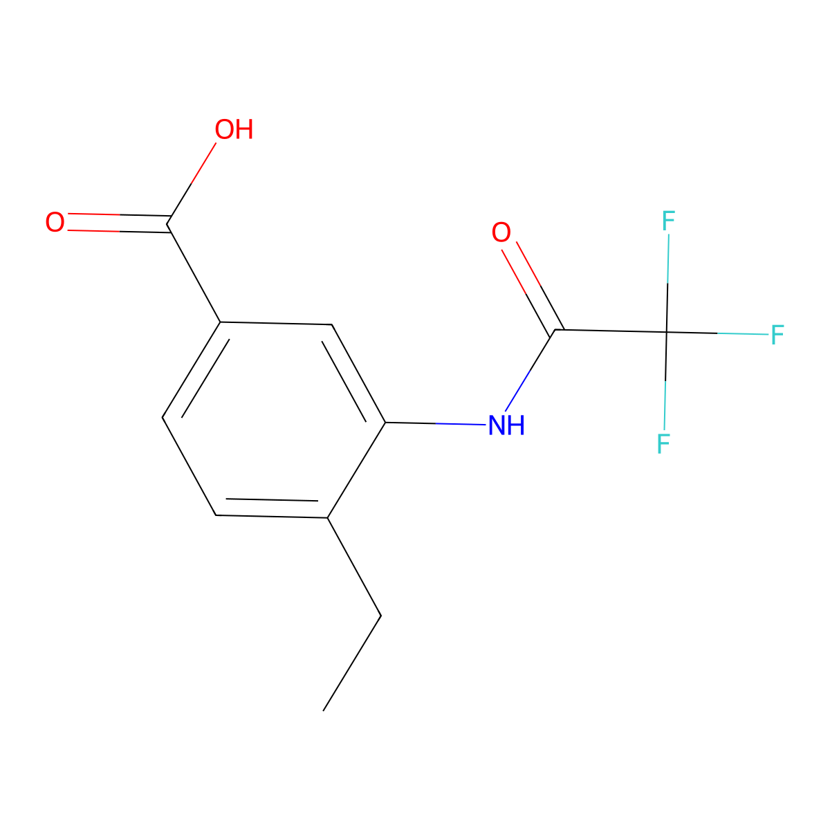 4-Ethyl-3-(trifluoroacetamido)benzoic acid molecular structure, CAS 2680819-97-8