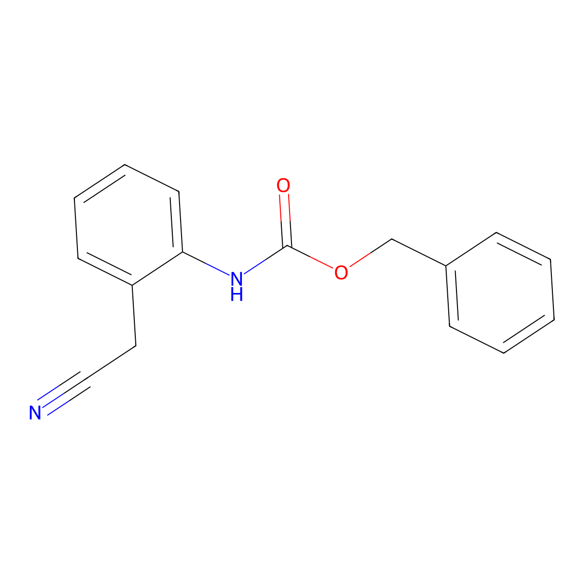 benzyl N-[2-(cyanomethyl)phenyl]carbamate molecular structure, CAS 2680820-38-4