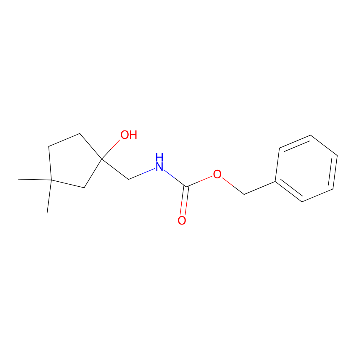 benzyl N-[(1-hydroxy-3,3-dimethylcyclopentyl)methyl]carbamate molecular structure, CAS 2680820-39-5