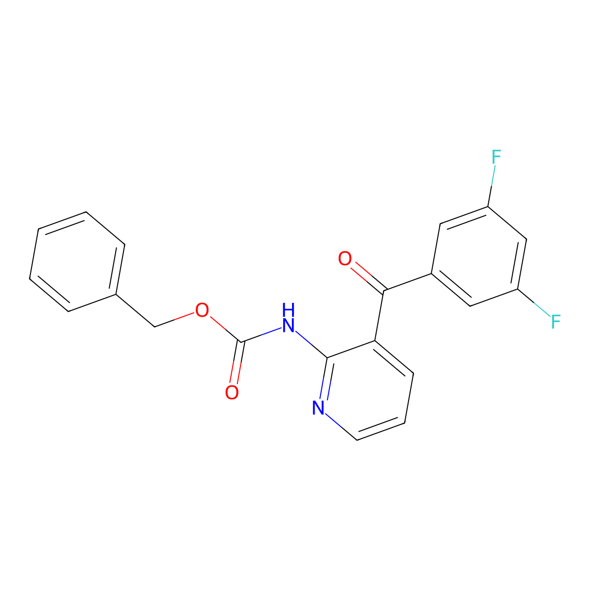 benzyl N-[3-(3,5-difluorobenzoyl)pyridin-2-yl]carbamate molecular structure, CAS 2680820-41-9